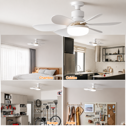 Ventilateur de Plafond LED E27 – Fraîcheur et Lumière en Un Seul Geste