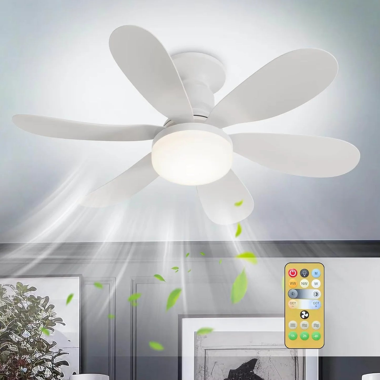 Ventilateur de Plafond LED E27 – Fraîcheur et Lumière en Un Seul Geste