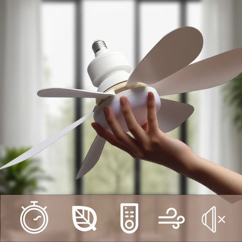 Ventilateur de Plafond LED E27 – Fraîcheur et Lumière en Un Seul Geste